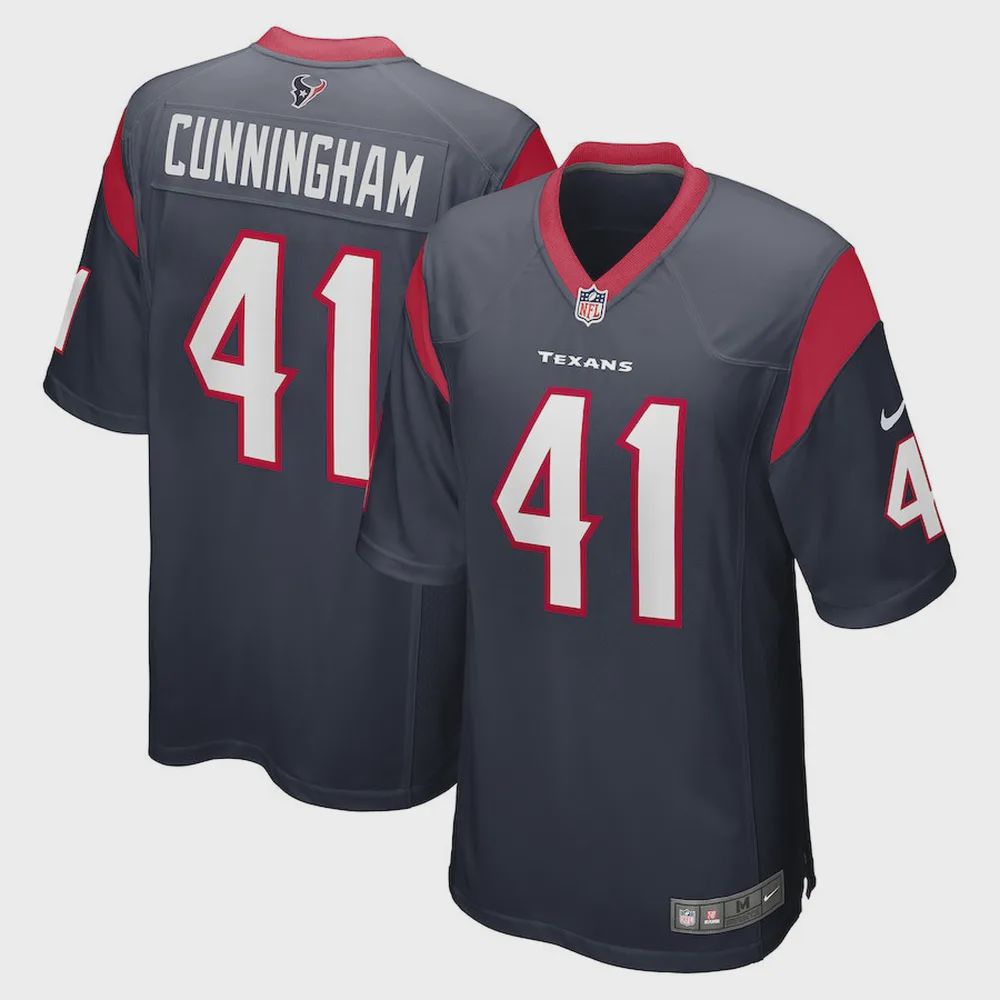 Zach Cunningham 41 Houston Texans Men’s Game Jersey – Navy