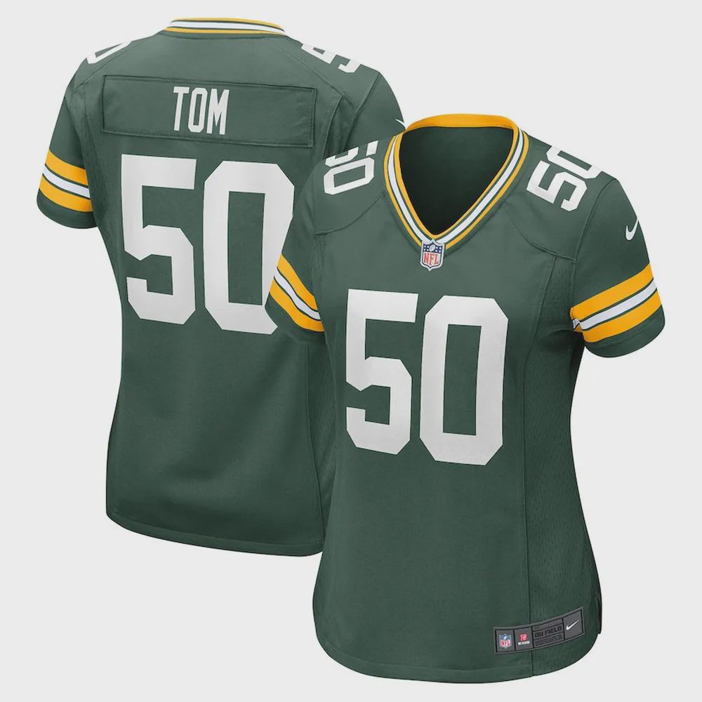 Zach Tom Green Bay Packers Women’s Player Game Jersey – Green