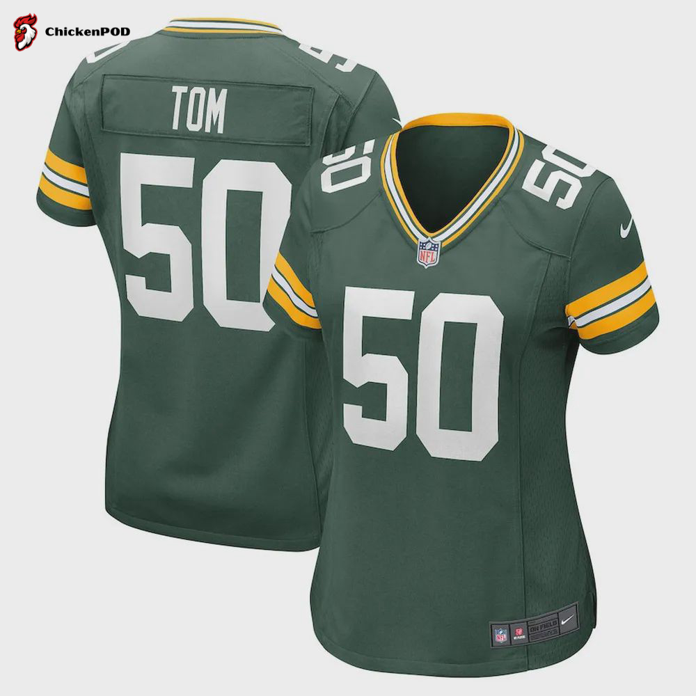 Zach Tom Green Bay Packers Women’s Player Game Jersey – Green