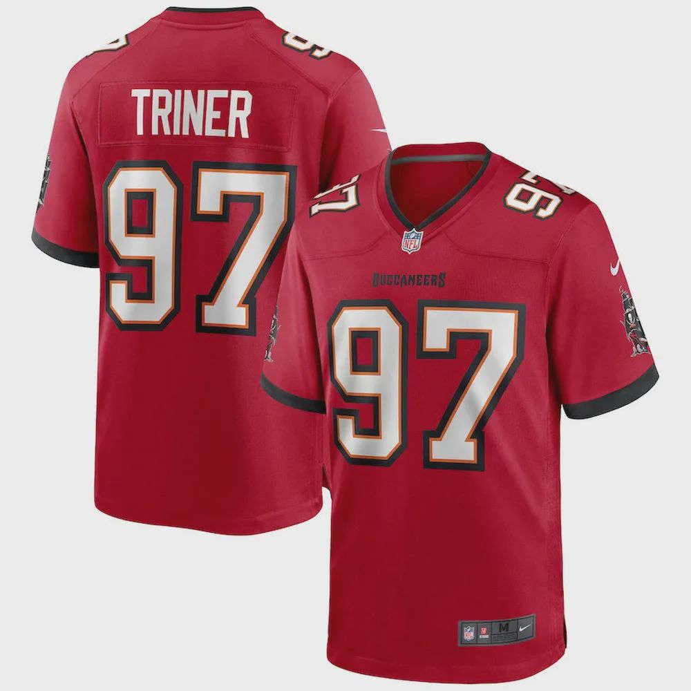 Zach Triner 97 Tampa Bay Buccaneers Game Jersey – Red