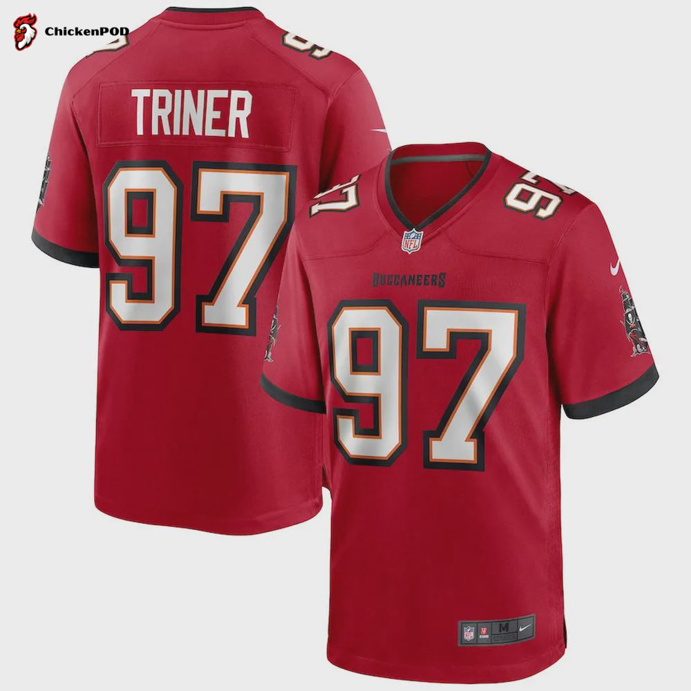 Zach Triner 97 Tampa Bay Buccaneers Game Jersey – Red