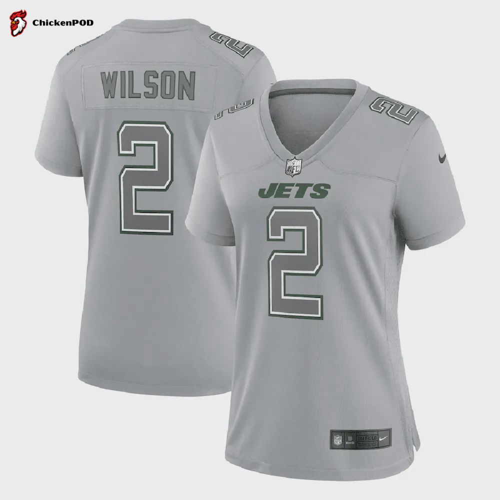 Zach Wilson New York Jets Women’s Atmosphere Fashion Game Jersey – Gray