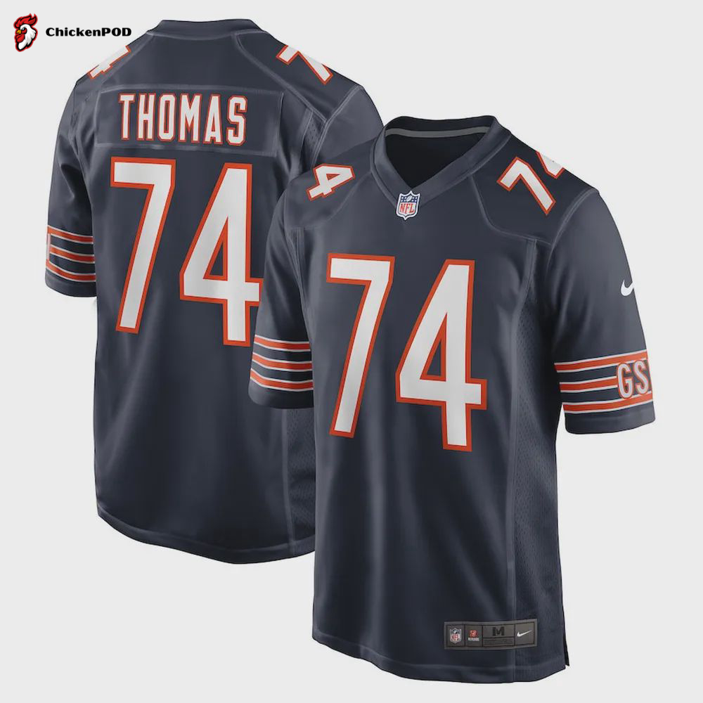 Zachary Thomas Chicago Bears Game Player Jersey – Navy