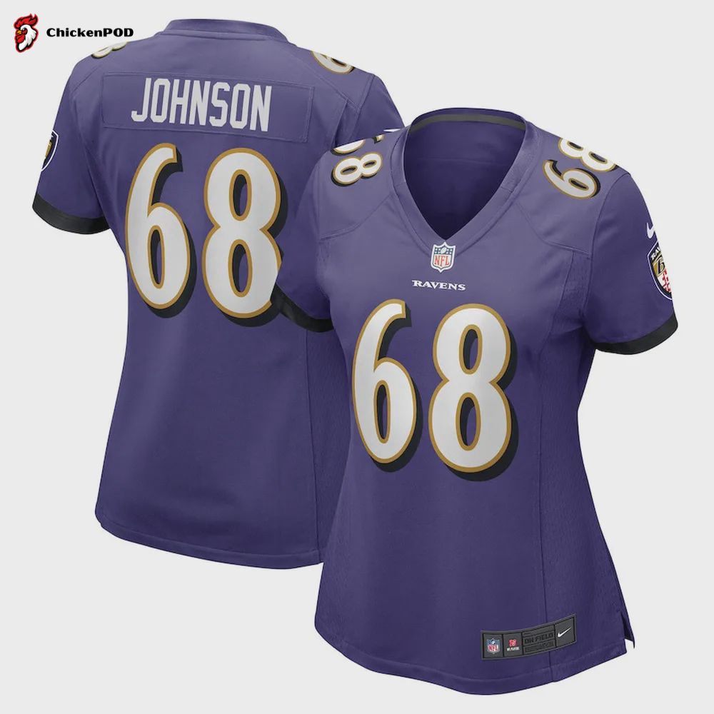 Zack Johnson Baltimore Ravens Women’s Home Game Player Jersey – Purple