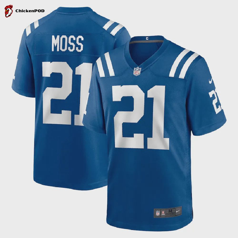 Zack Moss 21 Indianapolis Colts Women’s Game Player Jersey – Royal