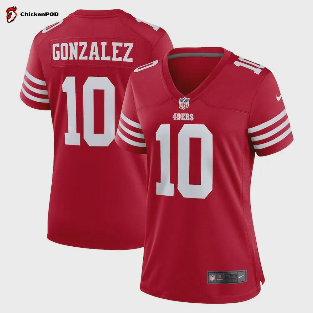 Zane Gonzalez San Francisco 49ers Women’s Player Game Jersey – Scarlet