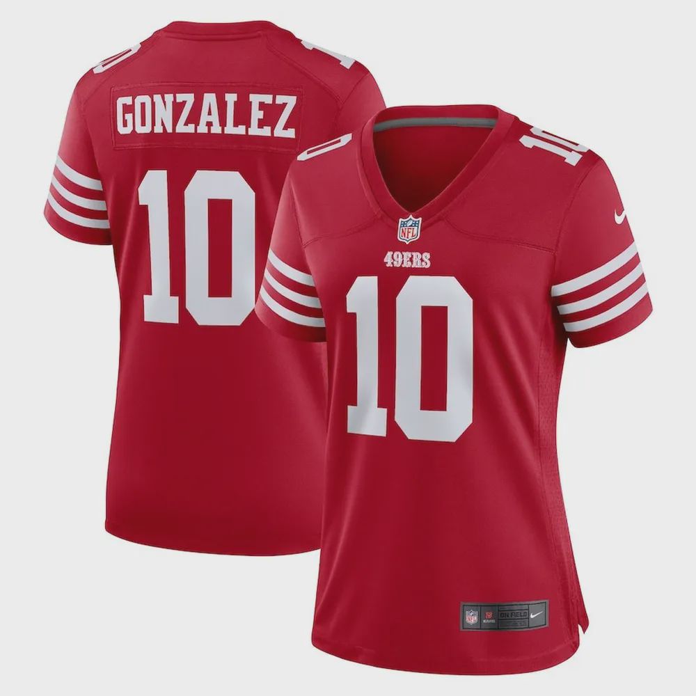 Zane Gonzalez San Francisco 49ers Women’s Player Game Jersey – Scarlet