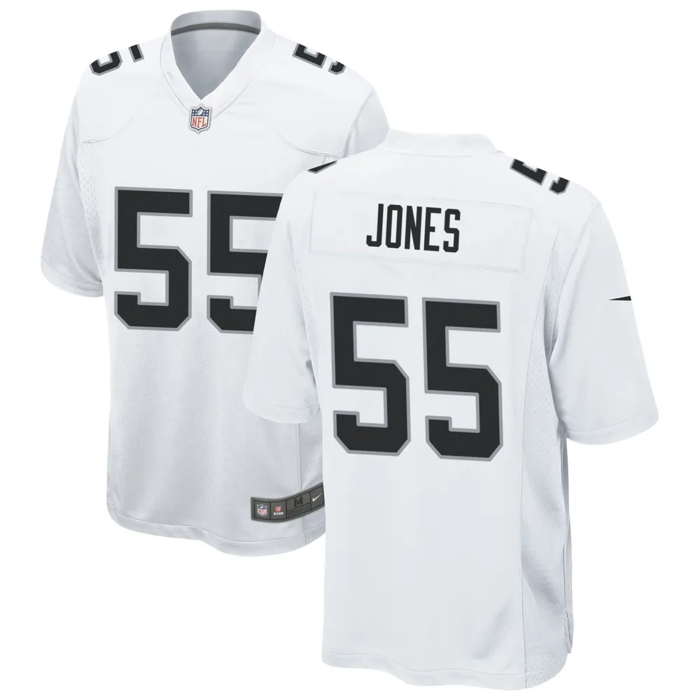 Las Vegas Raiders Chandler Jones 55 Game Jersey – White Jersey