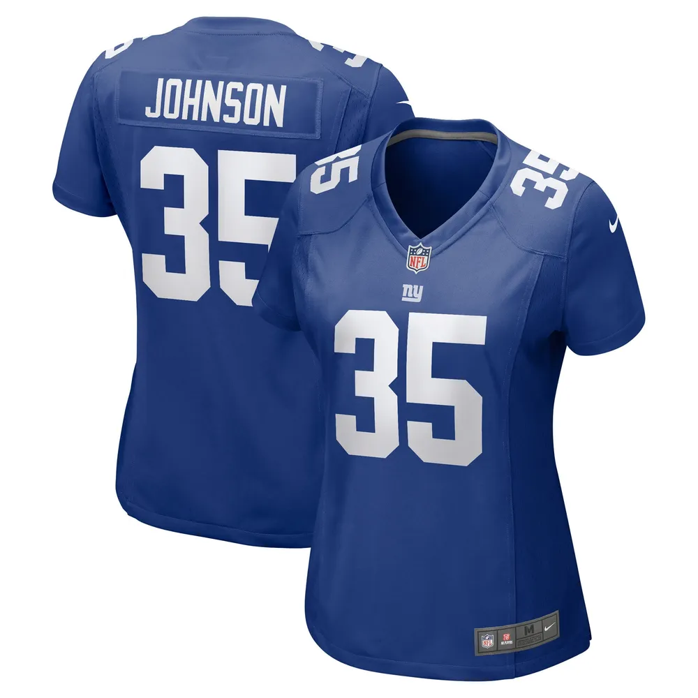 Leonard Johnson 35 New York Giants Women’s Game Jersey – Royal