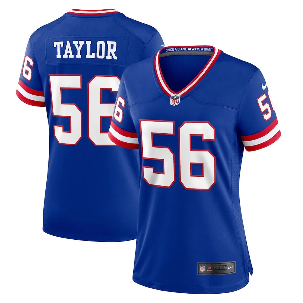 Lawrence Taylor 56 New York Giants Women’s Classic Retired Player Game Jersey – Royal