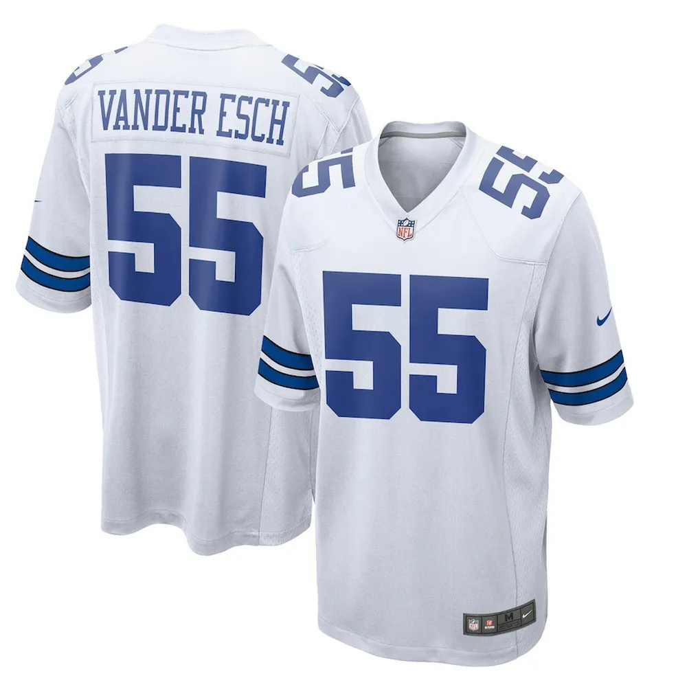 Leighton Vander Esch 55 Dallas Cowboys Team Game Jersey – White