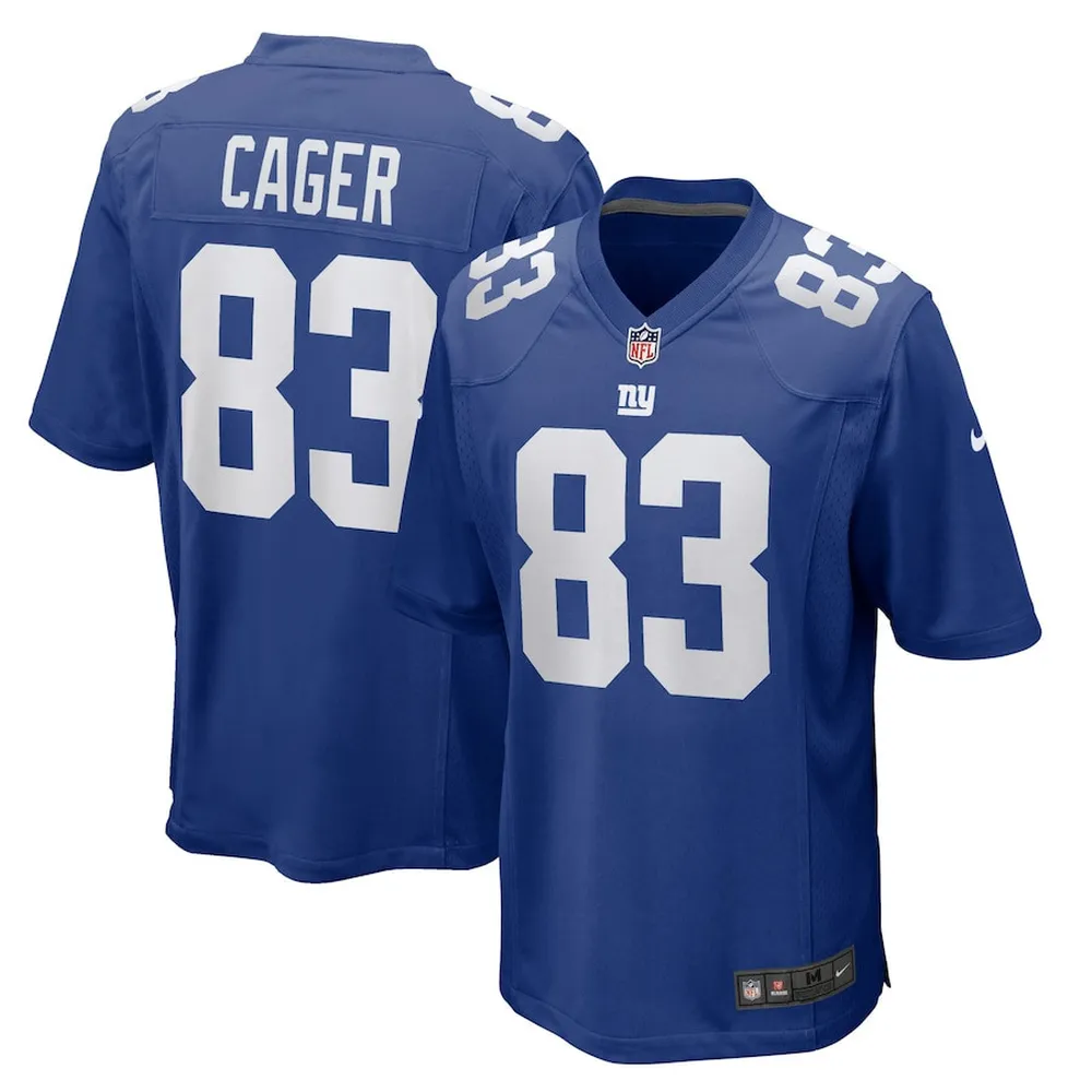 Lawrence Cager 83 New York Giants Home Game Player Jersey – Royal