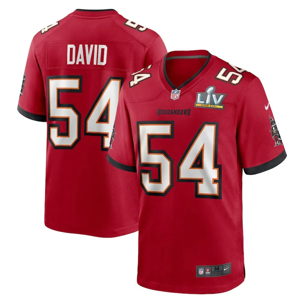 Lavonte David 54 Tampa Bay Buccaneers Super Bowl LV Game Jersey – Red