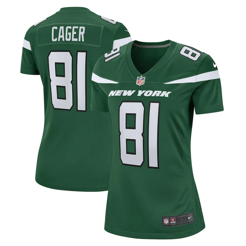 Lawrence Cager New York Jets Women’s Team Game Player Jersey – Gotham Green