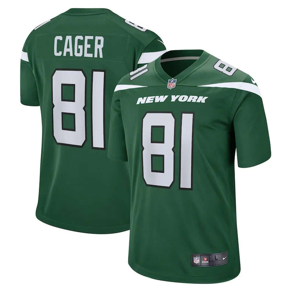 Lawrence Cager New York Jets Team Game Player Jersey – Gotham Green