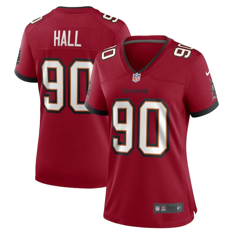 Logan Hall Tampa Bay Buccaneers Women’s Game Player Jersey – Red