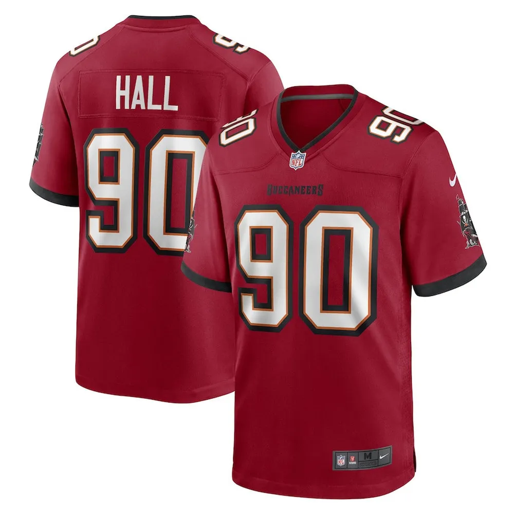 Logan Hall Tampa Bay Buccaneers Game Player Jersey – Red