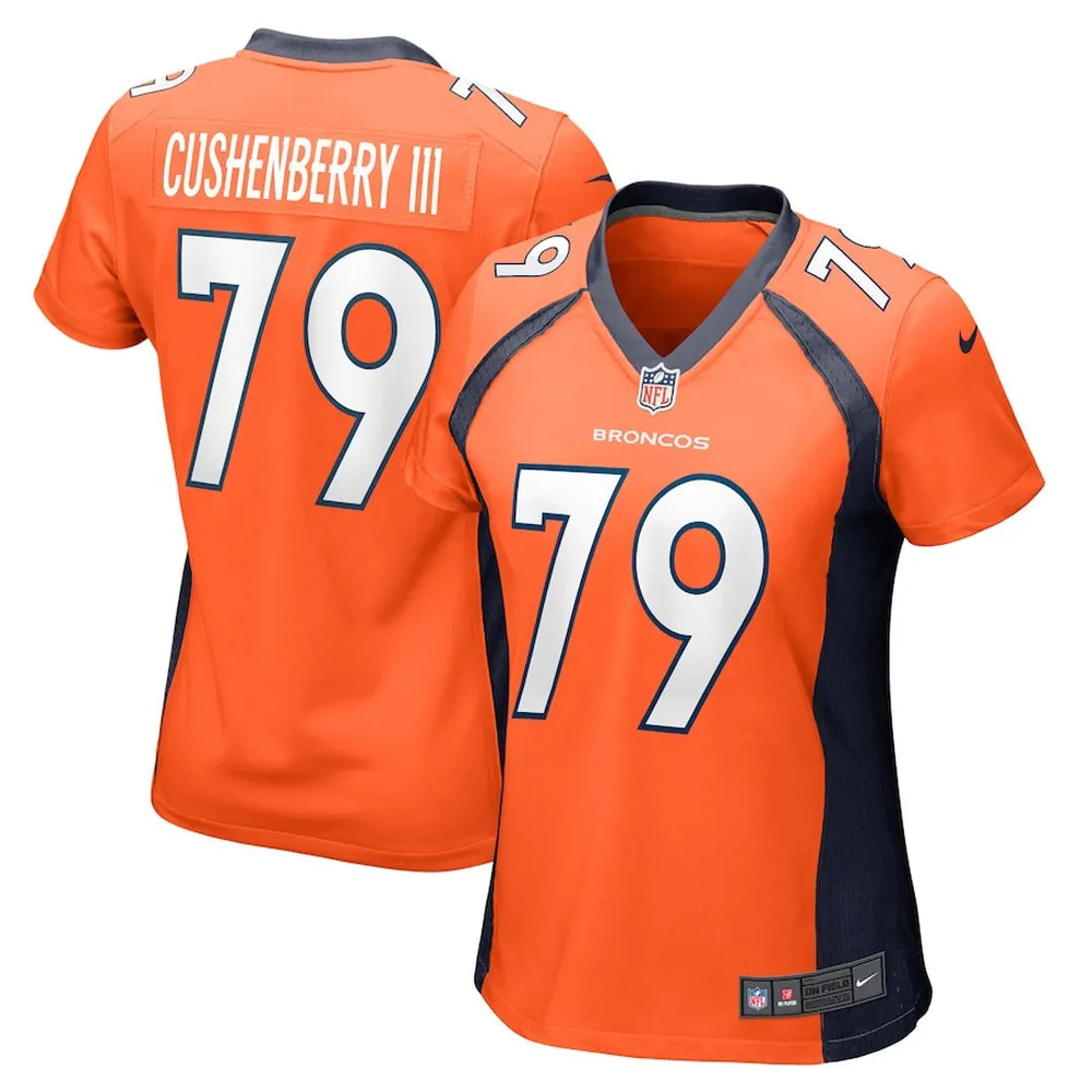 Lloyd Cushenberry III 79 Denver Broncos Women’s Game Jersey – Orange