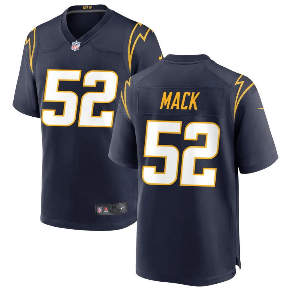 Los Angeles Chargers Khalil Mack 52 Alternate Game Jersey – Navy Jersey