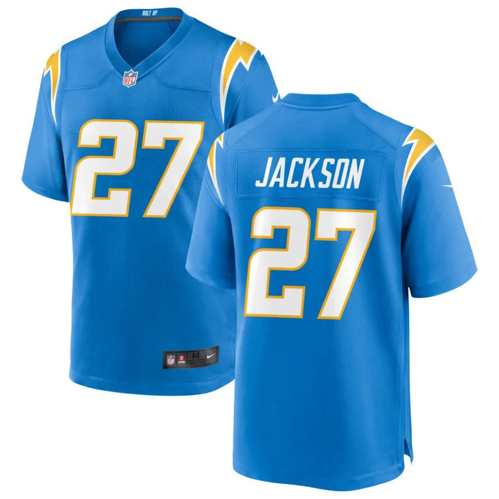 Los Angeles Chargers J. Jackson 27 Game Jersey – Powder Blue Jersey