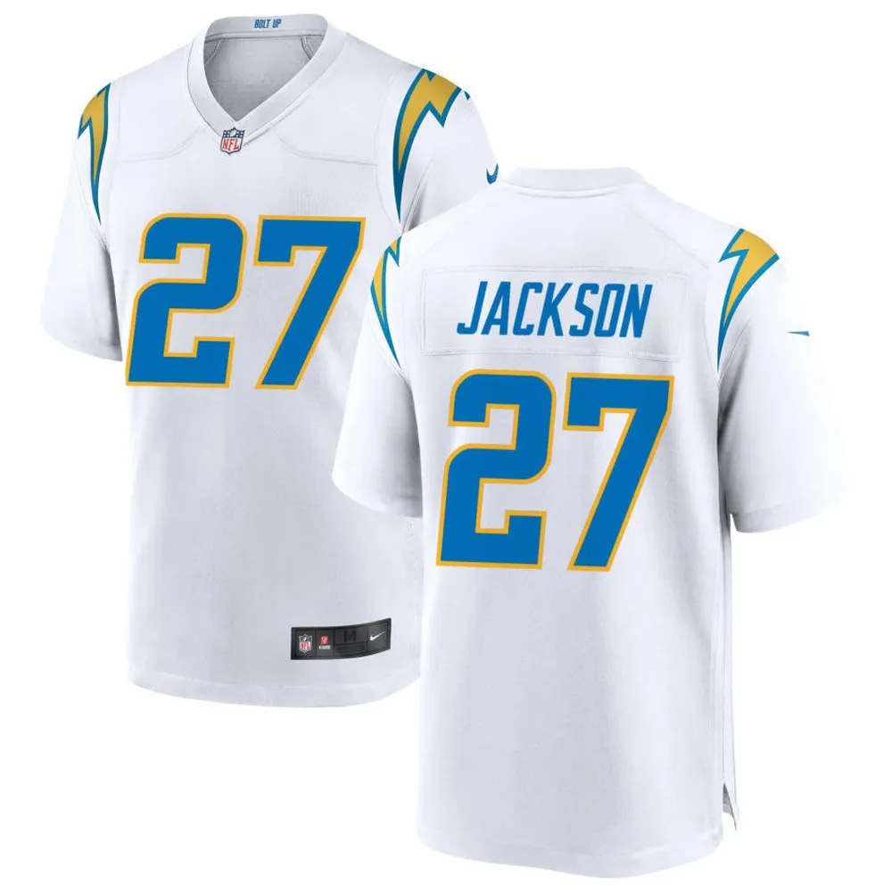 Los Angeles Chargers J. Jackson 27 Game Jersey – White Jersey