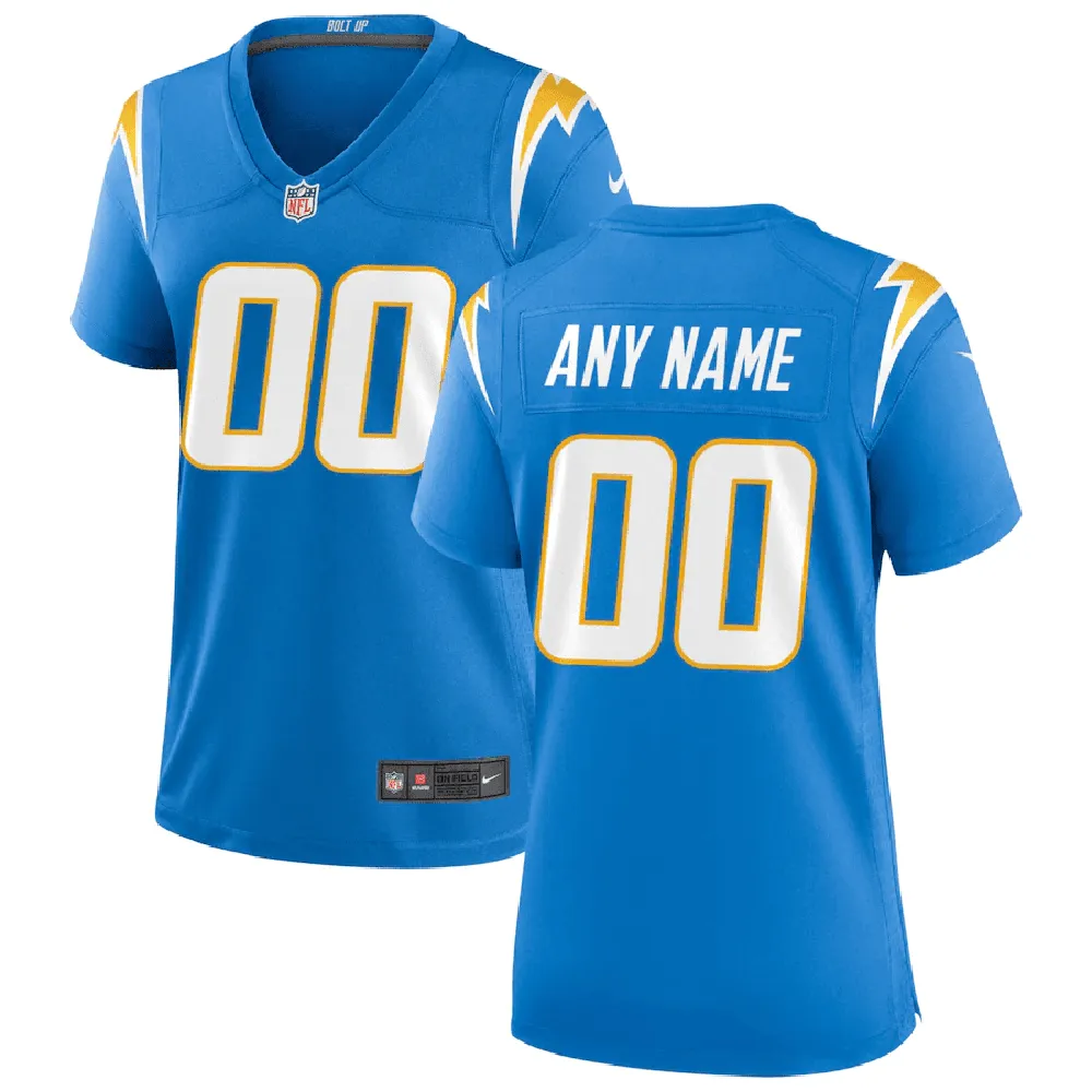 Los Angeles Chargers Women’s Custom Game Jersey – Powder Blue