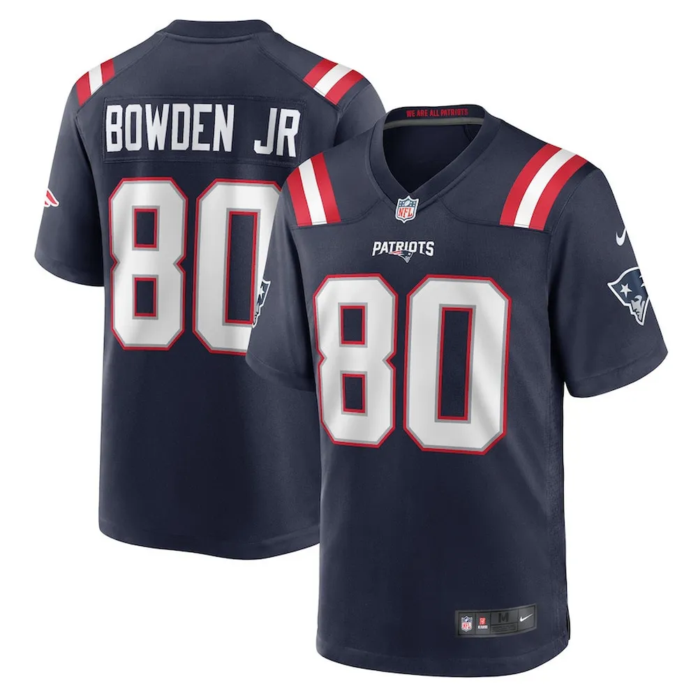 Lynn Bowden Jr. New England Patriots Game Player Jersey – Navy