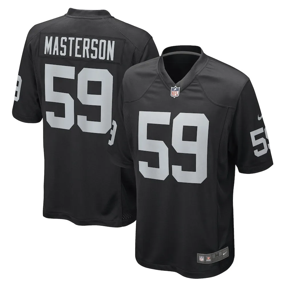 Luke Masterson Las Vegas Raiders Game Player Jersey – Black