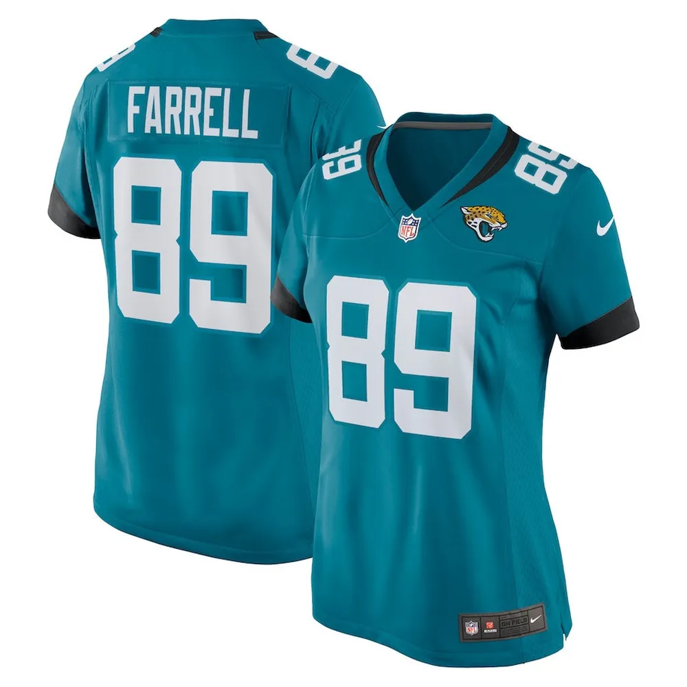 Luke Farrell 89 Jacksonville Jaguars Women’s Game Jersey – Teal