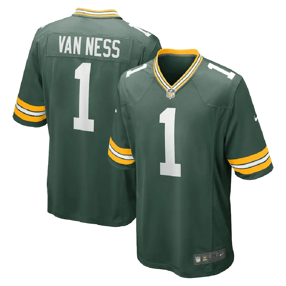 Lukas Van Ness Green Bay Packers 2023 NFL Draft First Round Pick Game Jersey – Green