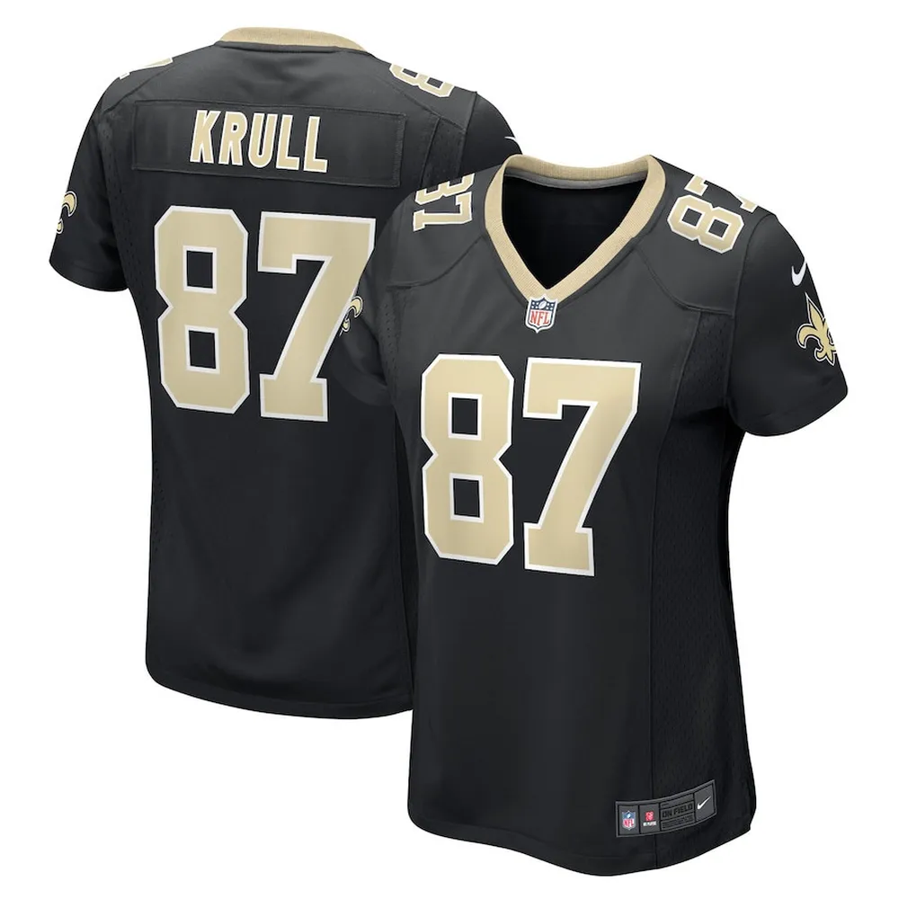 Lucas Krull New Orleans Saints Women’s Game Player Jersey – Black