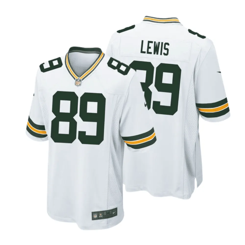 Marcedes Lewis 89 Green Bay Packers Men Away Game Jersey – White