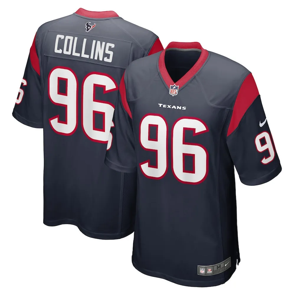 Maliek Collins Houston Texans Game Player Jersey – Navy