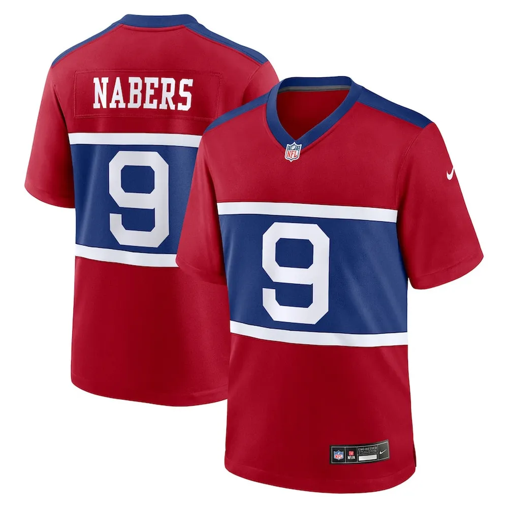 Malik Nabers New York Giants Alternate Player Game Jersey – Century Red