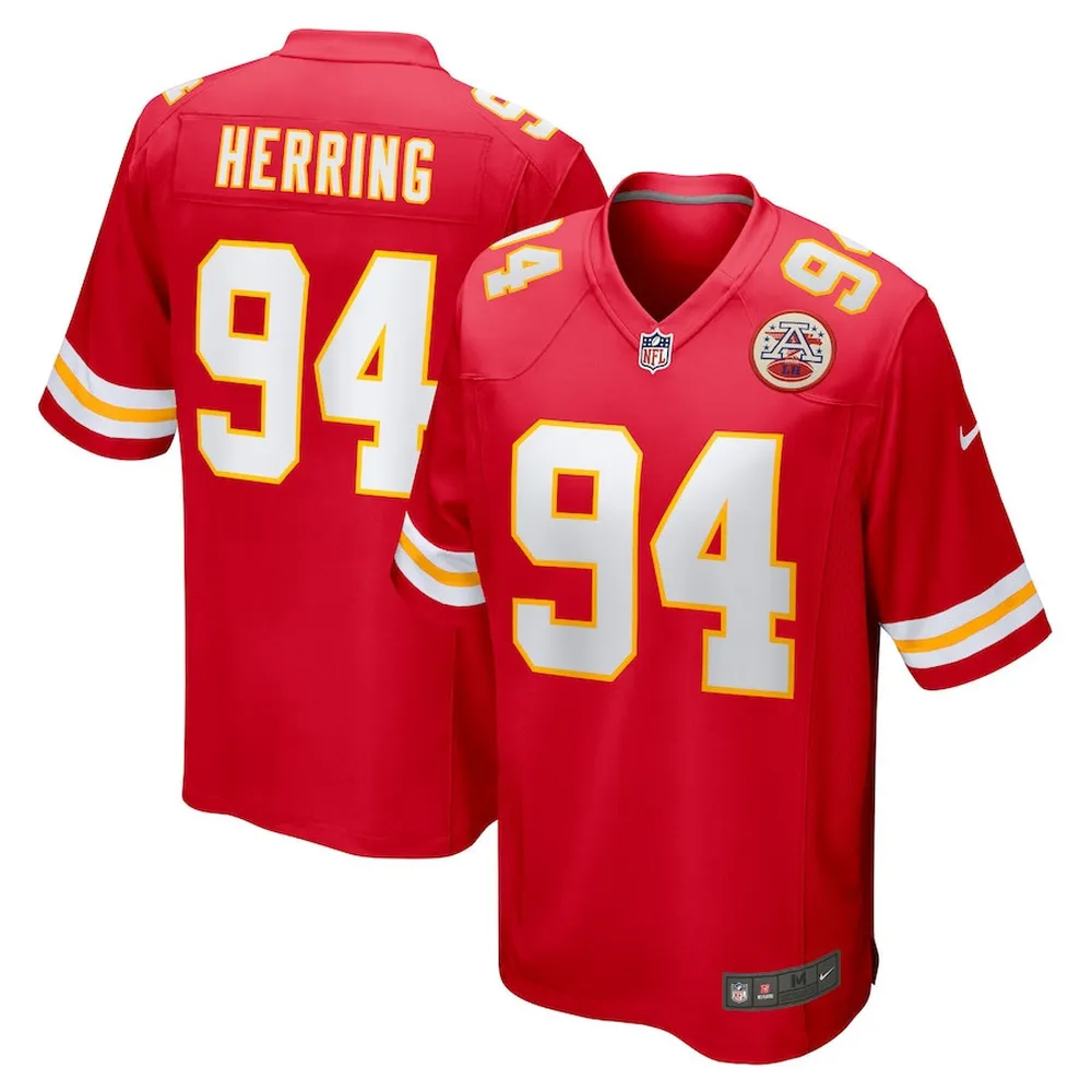 Malik Herring Kansas City Chiefs Team Game Player Jersey – Red