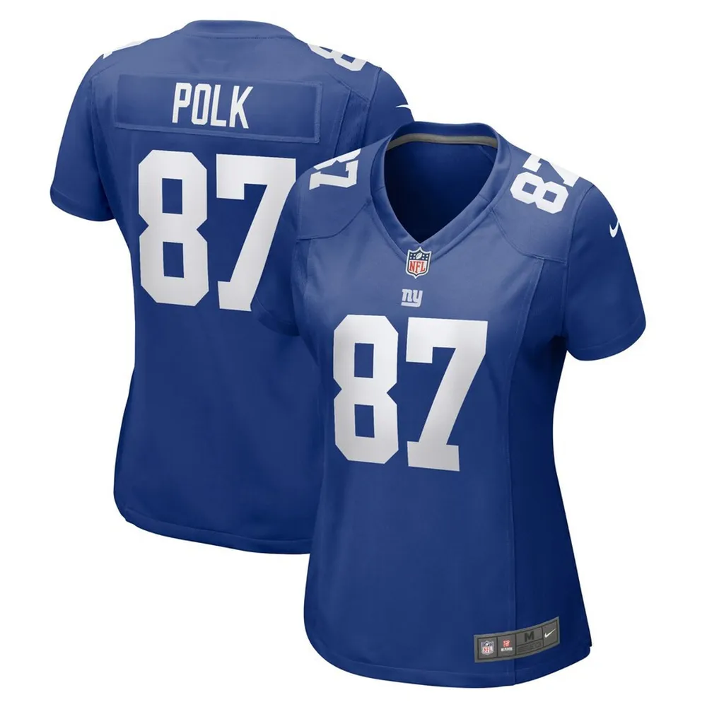 Makai Polk New York Giants Women’s Home Game Player Jersey – Royal