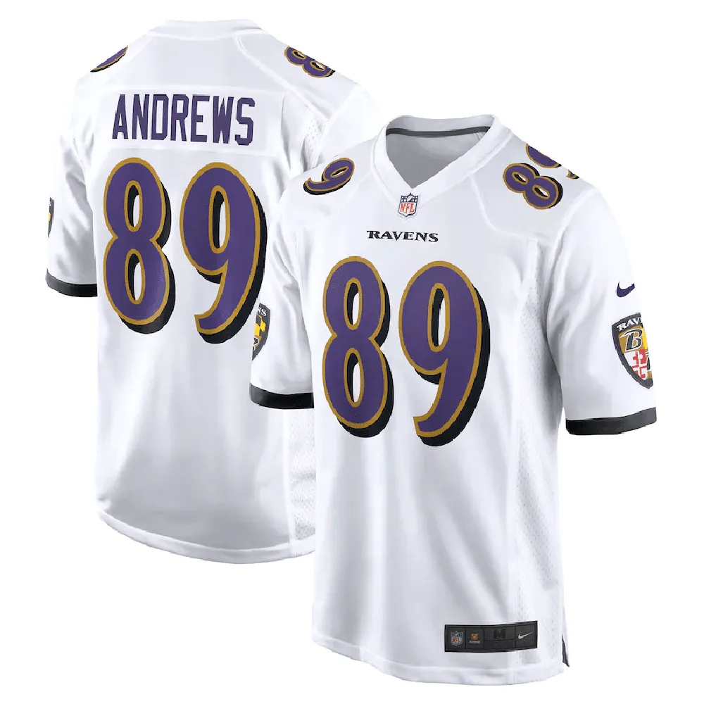 Mark Andrews 89 Baltimore Ravens Game Jersey – White