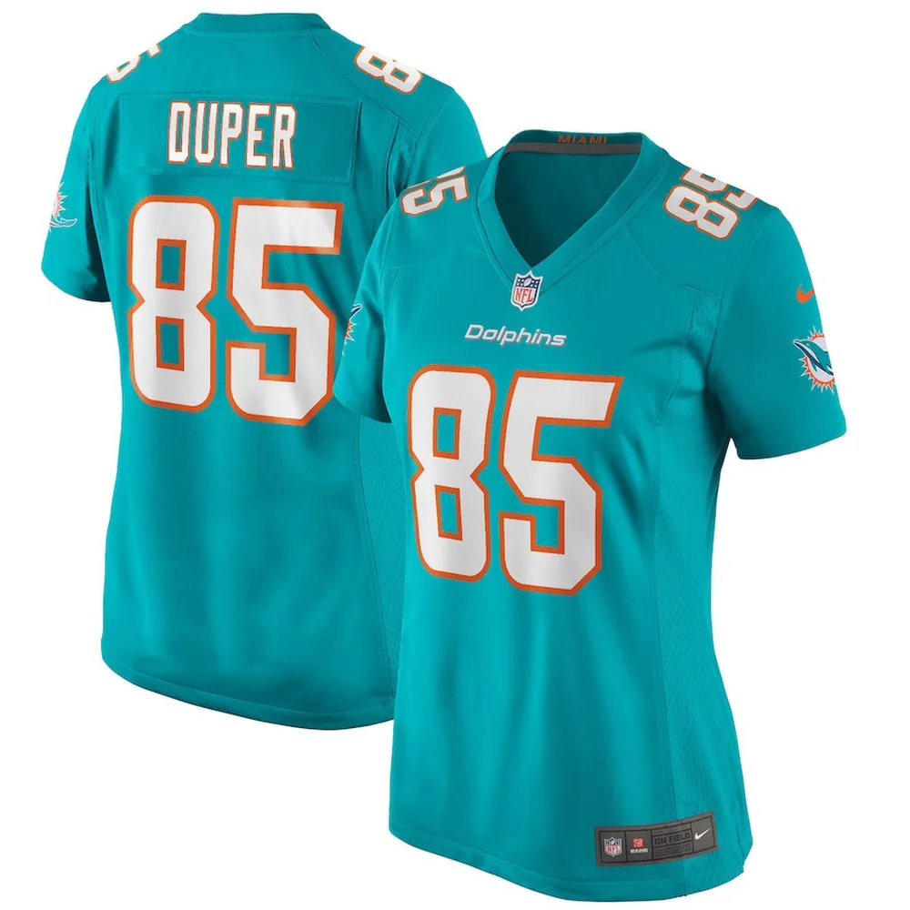 Mark Duper 85 Miami Dolphins Women’s Game Retired Player Jersey – Aqua