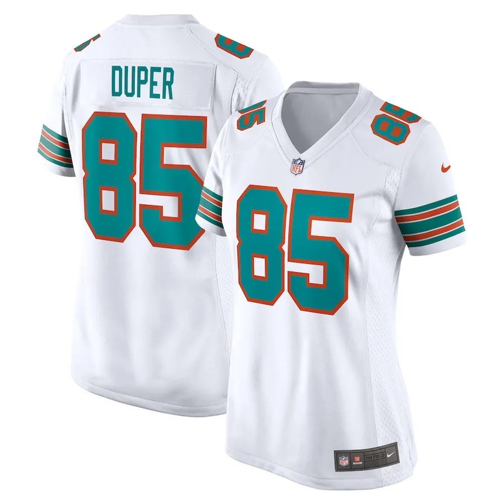 Mark Duper 85 Miami Dolphins Women’s Retired Player Jersey – White