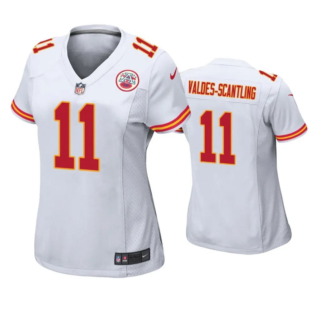 Marquez Valdes-Scantling 11 Kansas City Chiefs Women Game Jersey – White Jersey