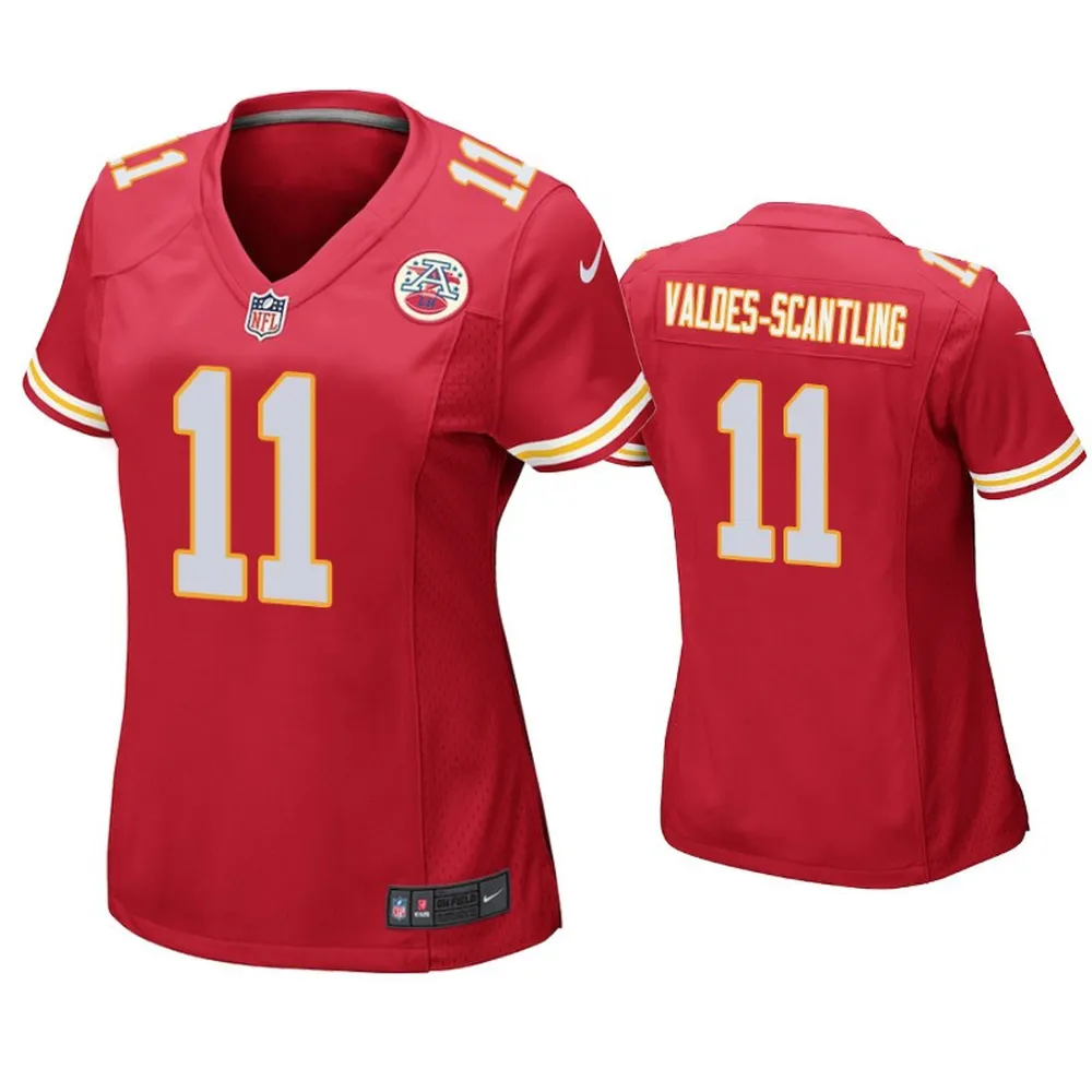 Marquez Valdes-Scantling 11 Kansas City Chiefs Women Game Jersey – Red Jersey