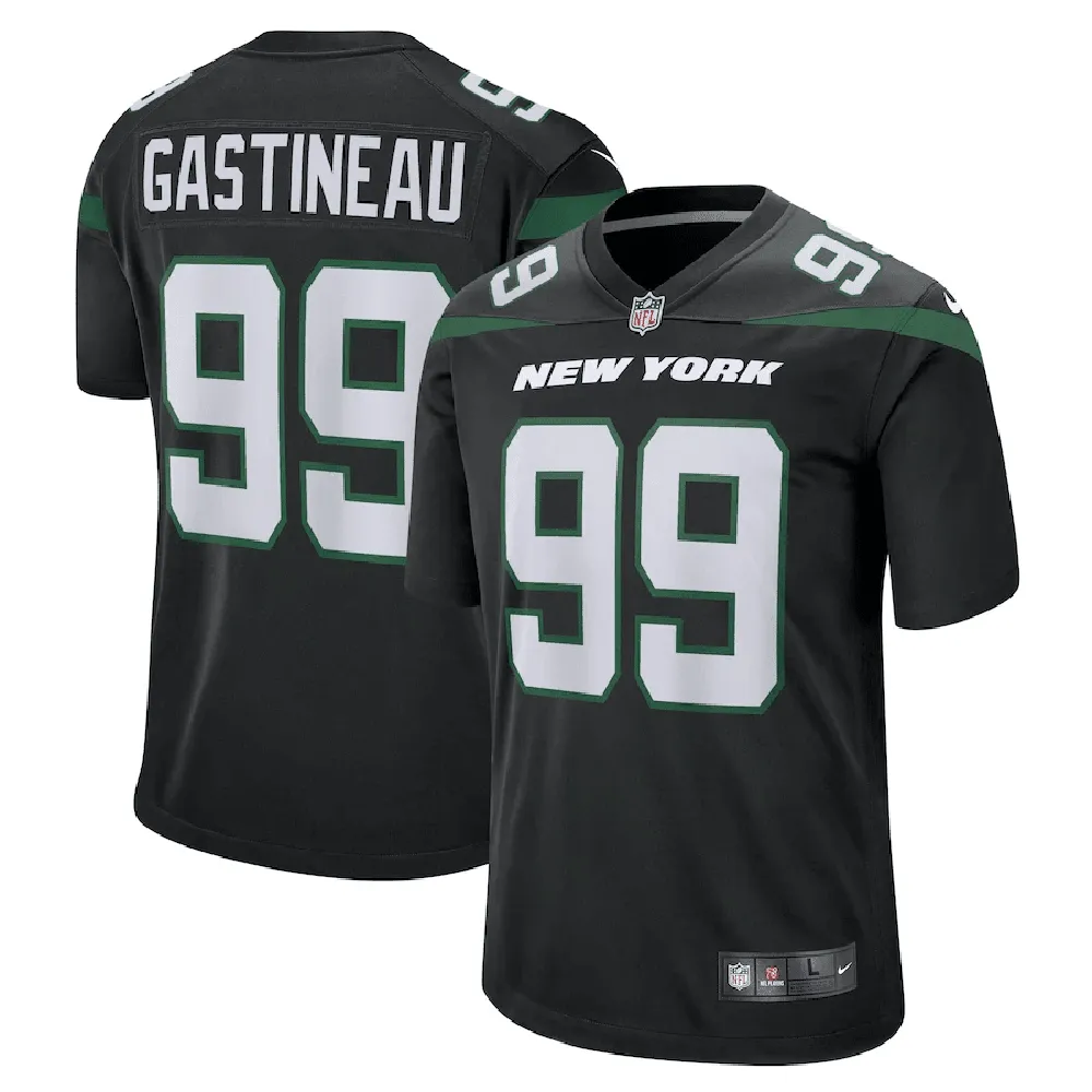 Mark Gastineau 99 New York Jets Game Jersey – Stealth Black