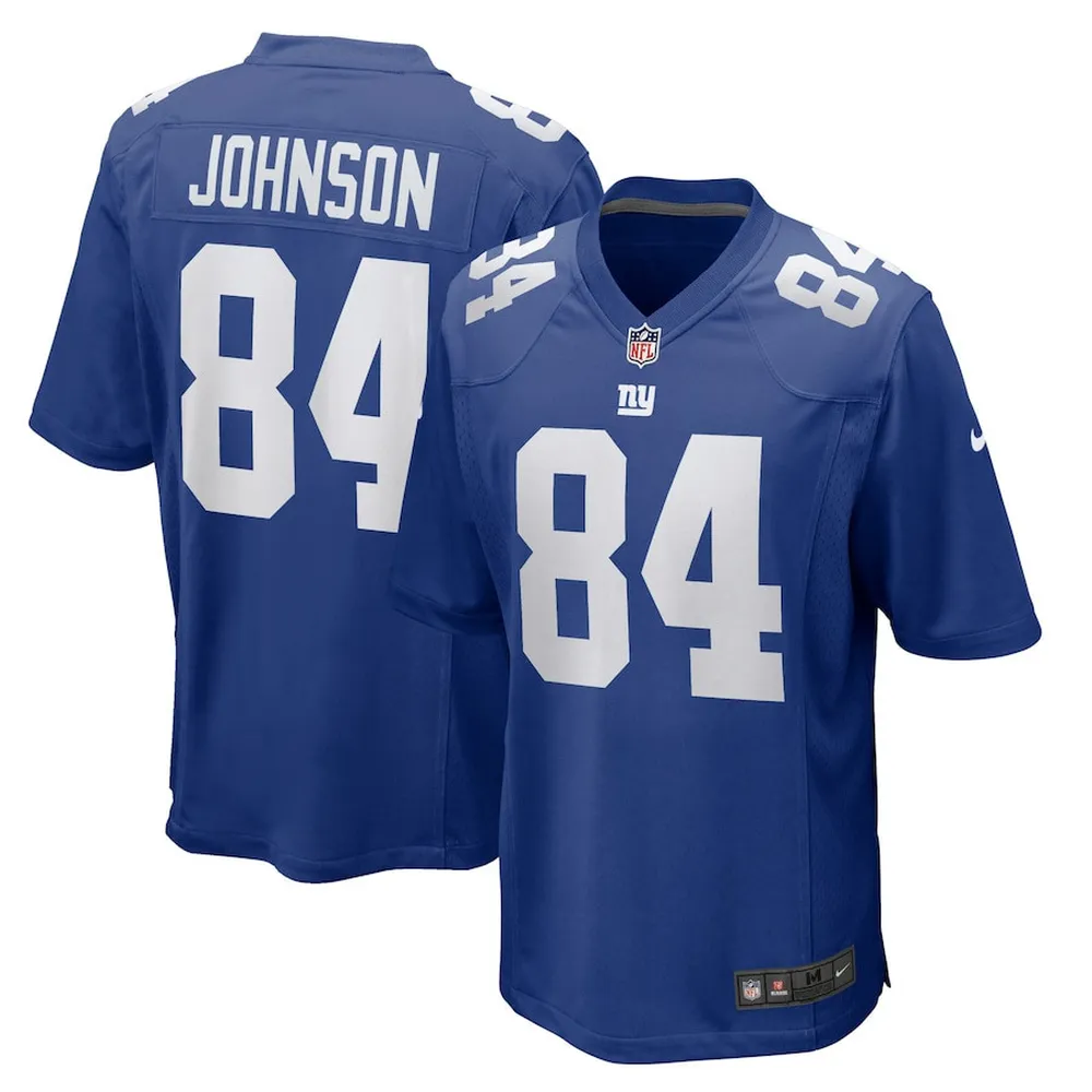 Marcus Johnson 84 New York Giants Home Game Player Jersey – Royal