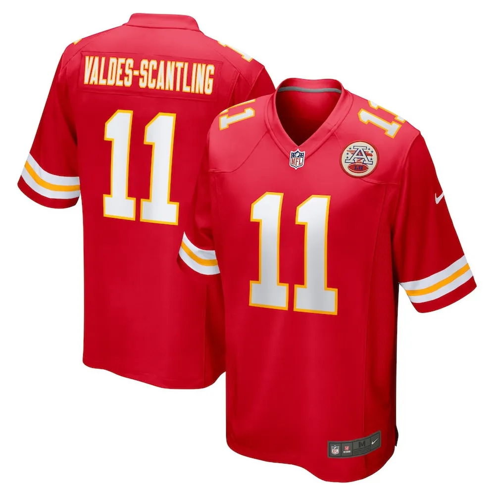 Marquez Valdes-Scantling 11 Kansas City Chiefs Game Jersey – Red