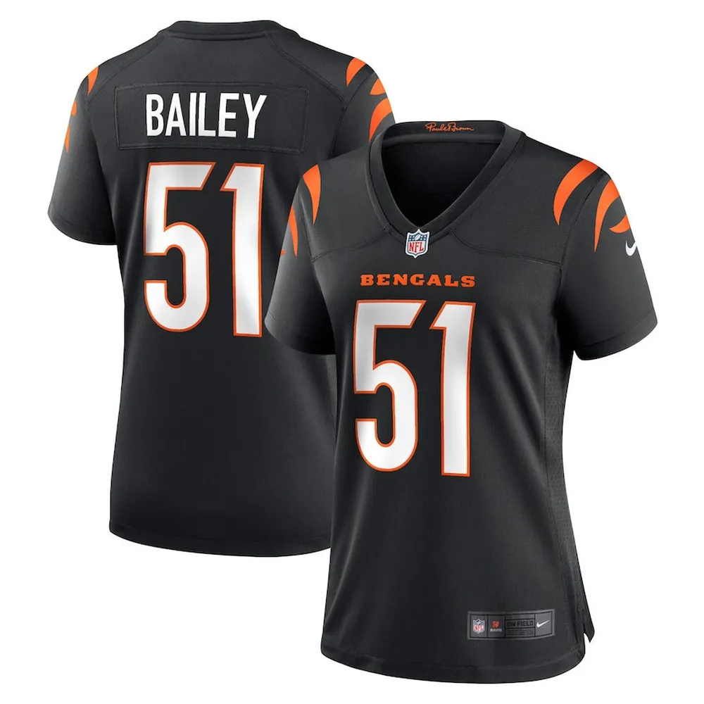 Markus Bailey 51 Cincinnati Bengals Women’s Game Jersey – Black