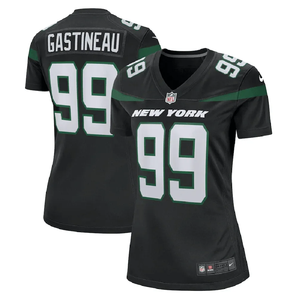 Mark Gastineau 99 New York Jets Women’s Game Jersey – Stealth Black