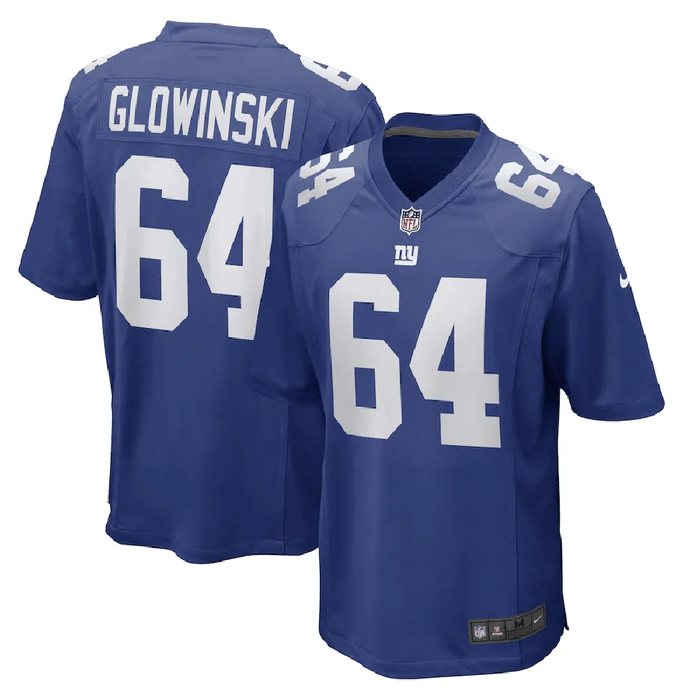 Mark Glowinski New York Giants Game Player Jersey – Royal