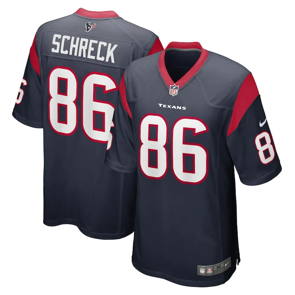 Mason Schreck Houston Texans Game Player Jersey – Navy