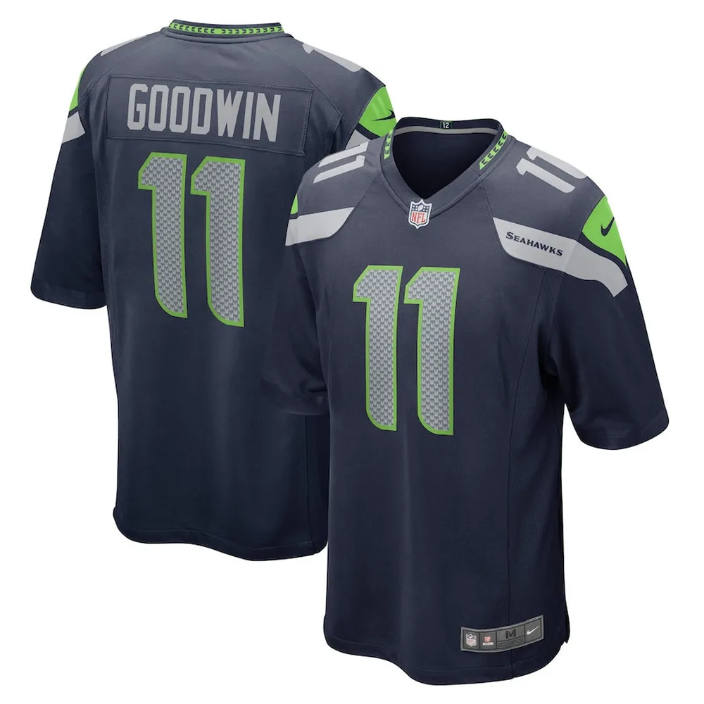 Marquise Goodwin 11 Seattle Seahawks Home Game Player Jersey – College Navy