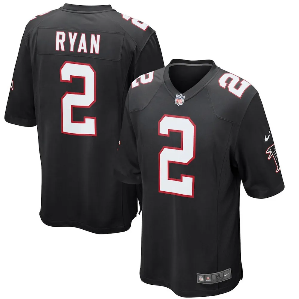 Matt Ryan 2 Atlanta Falcons YOUTH Alternate Game Jersey – Black